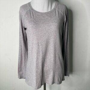 Lululemon Women's Heather Grey Long Sleeve Crewneck T-Shirt Size Small
